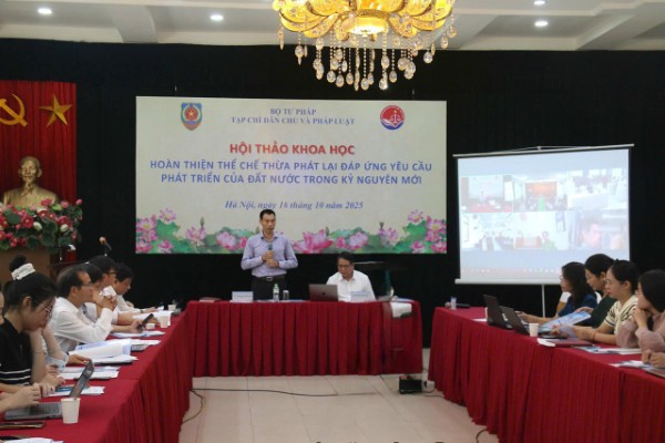Hội thảo hoàn thiện thể chế Thừa phát lại đáp ứng yêu cầu phát triển của đất nước trong kỷ nguyên mới